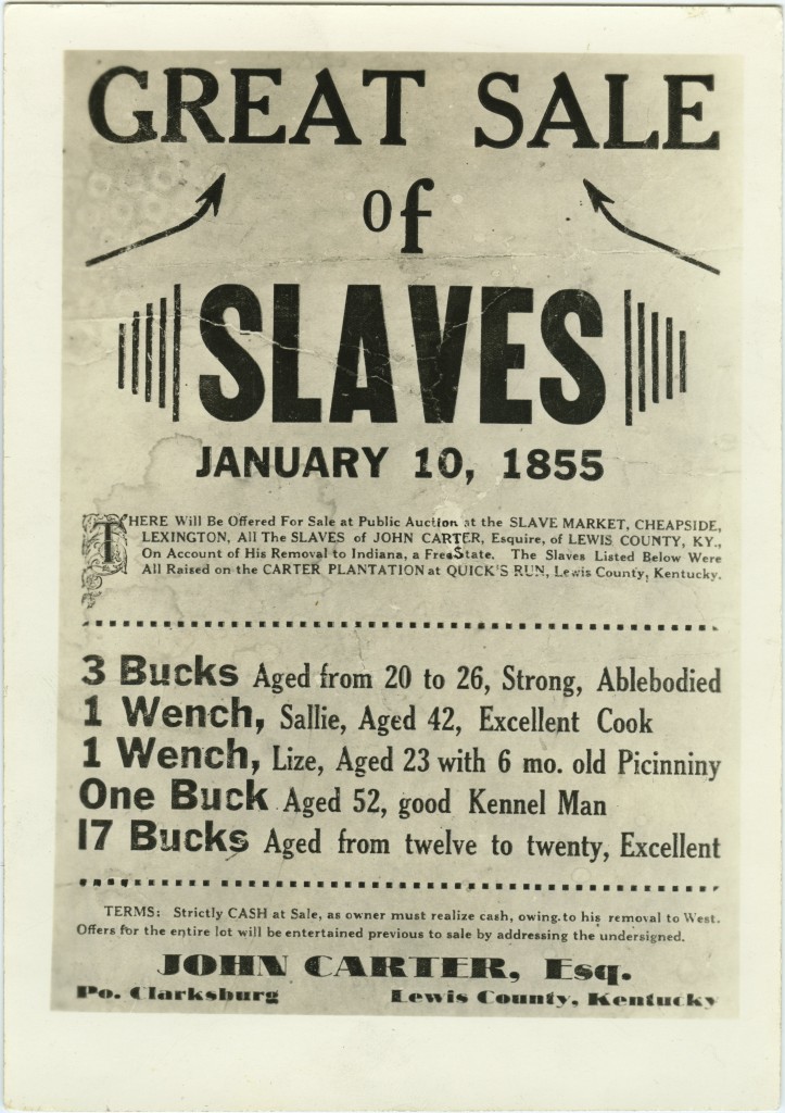 Slave Sale Paper 1855